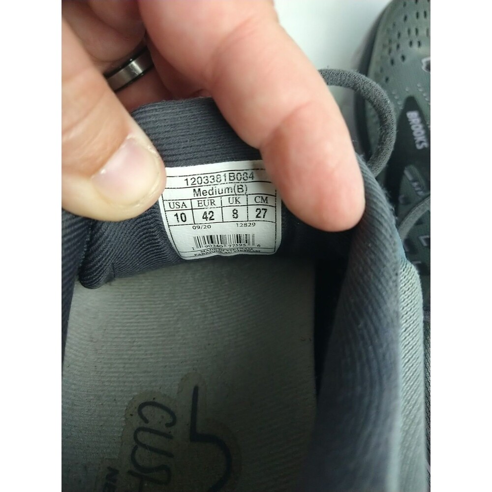 Size 10B - woman Brooks Ghost 13 Gray sneakers activewear - 120338-1B-084 - Picture 6 of 8